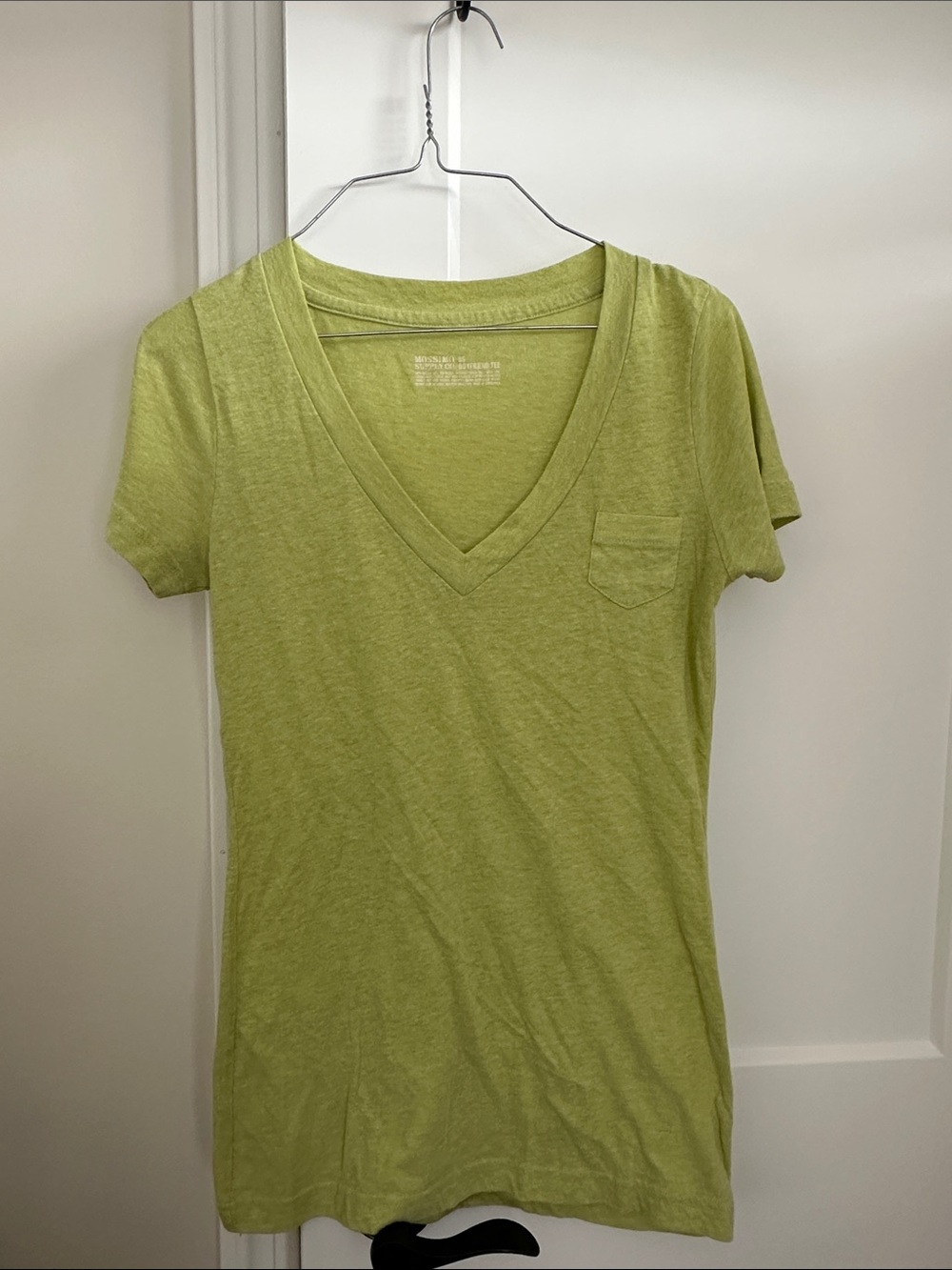 Light Green V-Neck Pocket Tee